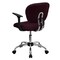 Emma and Oliver Mid-Back Mesh Padded Swivel Task Office Chair with Chrome Base and Arms